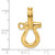14K 3-D Medium Shackle Charm K7981