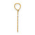14KY Heart Script Letter W Initial Charm K6424W