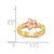 14K Two Tone Plumeria Baby Ring K5128