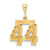 14k Medium Diamond-cut Number 44 Charm MN44