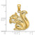 14K Textured Sitting Squirrel Charm K6467