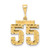 14k Medium Diamond-cut Number 55 Charm MN55