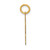 14k Small Polished Number 63 Charm LS63
