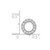 14K  White Gold Diamond Letter O Initial Charm PM5221O-013-WA