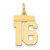 14k Small Polished Number 16 Charm LS16
