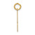 14k Small Polished Number 43 Charm LS43