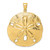 14K Polished Large Sand Dollar Charm K8020