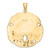 14K Polished Large Sand Dollar Charm K8020