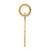 14k Small Elongated Number 33 Charm LES33