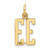 14k Small Elongated Number 33 Charm LES33