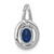 14k White Gold Diamond and .85 Sapphire Halo Pendant PM5261-SA-013-WA