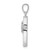 14k White Gold .01ct. Diamond Polished Budded Cross Pendant PM5022-001-WA