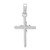 14k White Gold .01ct. Diamond Polished Budded Cross Pendant PM5022-001-WA