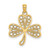 14K Filigree 3-Leaf Clover Charm K7242