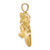 14K 2-D Textured Deer Head Charm K6570