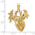 14K 2-D Textured Deer Head Charm K6570
