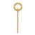 14k Small Elongated Number 37 Charm LES37