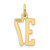 14k Small Elongated Number 37 Charm LES37
