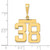 14k Medium Polished Number 38 Charm MP38