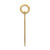 14k Medium Satin Number 40 Charm LSM40