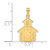 14K Church w/ Cross On Door Charm K8561