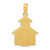 14K Church w/ Cross On Door Charm K8561