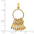 14K Moveable 3D I LOVE YOU  Key Chain Charm K7264