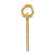 14k Small Elongated Number 35 Charm LES35