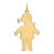 14k Plain Polished Large Girl Charm M116