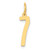 14k Small Elongated Number 7 Charm LES07