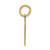14k Small Elongated Number 7 Charm LES07
