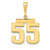 14k Medium Polished Number 55 Charm MP55