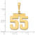 14k Medium Polished Number 55 Charm MP55