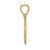 14k Satin Diamond-cut Footprints Pendant K6084