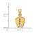 14k Satin Diamond-cut Footprints Pendant K6084