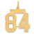 14k Medium Satin Number 84 Charm LSM84