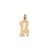 14k Small Elongated Number 14 Charm LES14