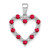 14k White Gold Diamond and .35 Ruby Heart Pendant PM5270-RU-003-WA