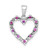 14k White Gold Diamond and .35 Ruby Heart Pendant PM5270-RU-003-WA