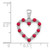 14k White Gold Diamond and .35 Ruby Heart Pendant PM5270-RU-003-WA