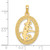 14K Chinese Love Symbol In Engraved Oval Frame Charm K7305