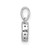 14K  White Gold Diamond Letter C Initial with Bail Pendant PM9797C-005-WA