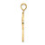 14K D/C  W/Satin Edge Lattice Cross Charm K8576