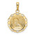 14K Polished Angel On Round Scallop Frame Pendant K5691