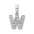 14K  White Gold Diamond Letter W Initial with Bail Pendant PM9797W-011-WA