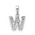 14K  White Gold Diamond Letter W Initial with Bail Pendant PM9797W-011-WA