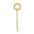 14k Small Satin Number 91 Charm LSS91