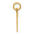 14k Small Elongated Number 86 Charm LES86