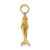 14K 3-D Polished Mini Dolphin Jumping Charm K7739
