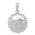 14K White Gold Polished Angel/Cherub on Round Scallop Frame Pendant K5691W